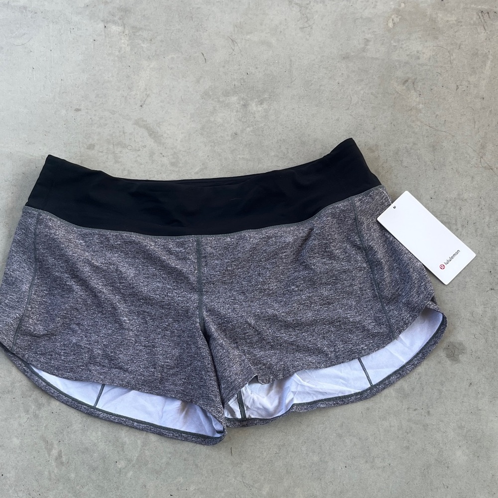 lululemon athletica Gray and Black Athletic Shorts